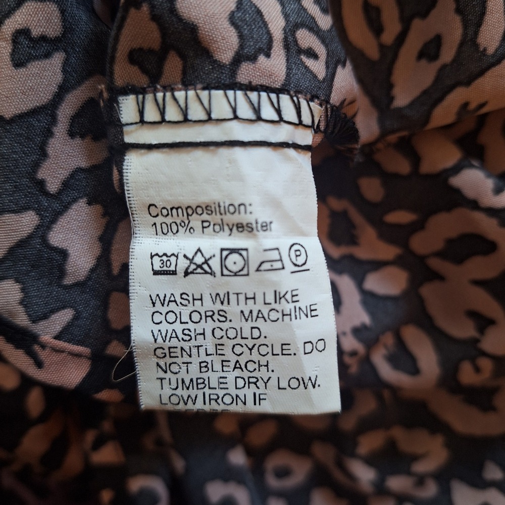 SHEIN Leopard Print A-Line Midi Skirt Brown Black Size Small - Picture 6 of 6